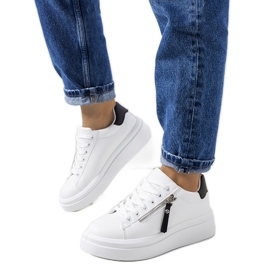 Sneakers da donna Tamis bianche e nere bianco