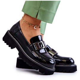 S.Barski Scarpe in Pelle Laccata in Corine Nero
