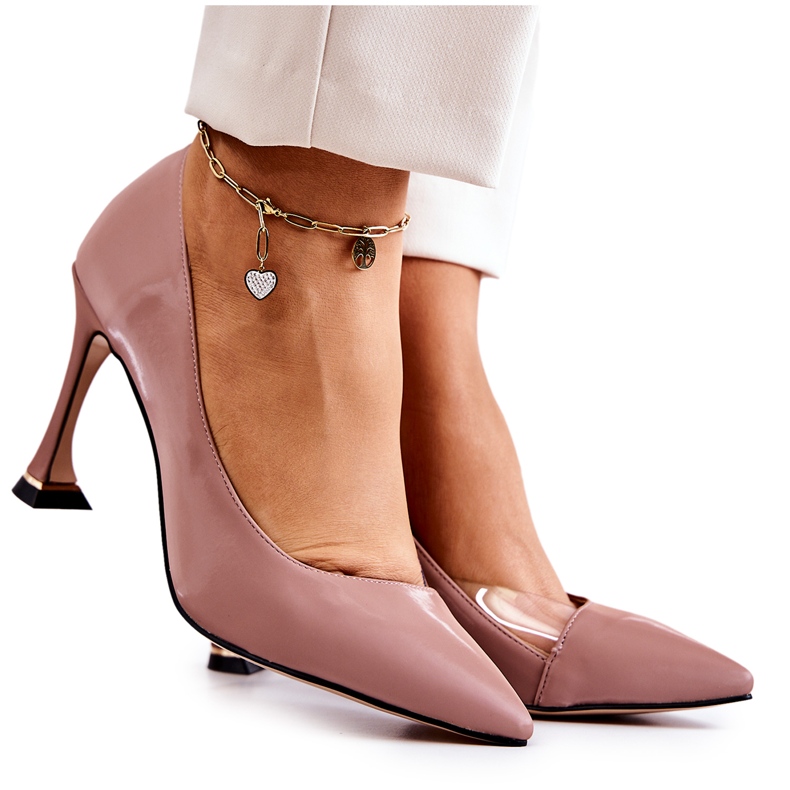 S.Barski Tamira stiletti rosa in pelle alla moda