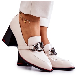 S.Barski Eleganti décolleté su colonna Callim beige