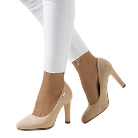 Décolleté beige su tacco a spillo Blair