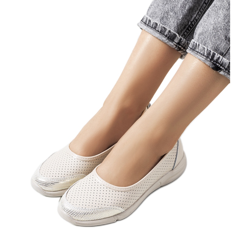 Ballerine Mirjam in pelle beige