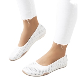 Ballerine Simge in pelle bianca
