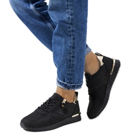 Sneakers in pelle nera Ancaster nero d'oro