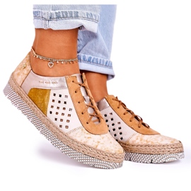 Scarpe da donna in pelle Maciejka Giallo 03339-44