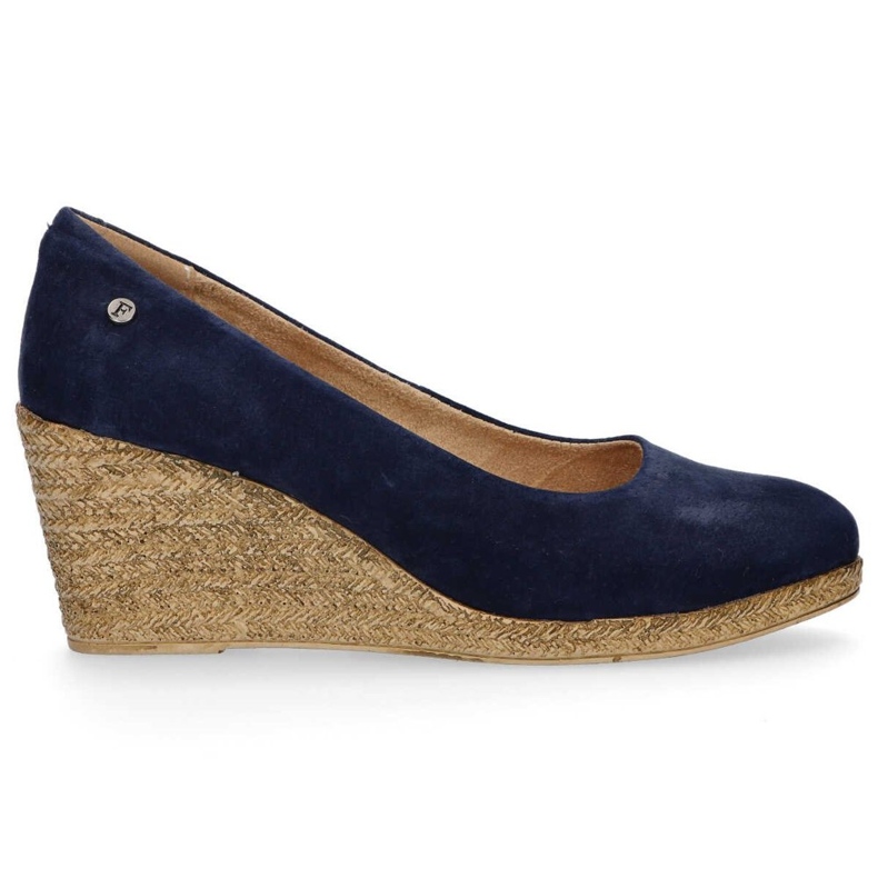 Scarpa in pelle Filippo DP1328/20 Nv blu navy giallo
