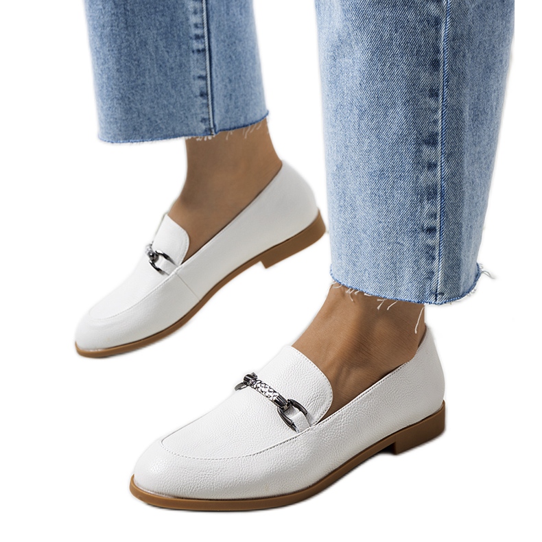 Scarpe in pelle ecru Prins bianca écru