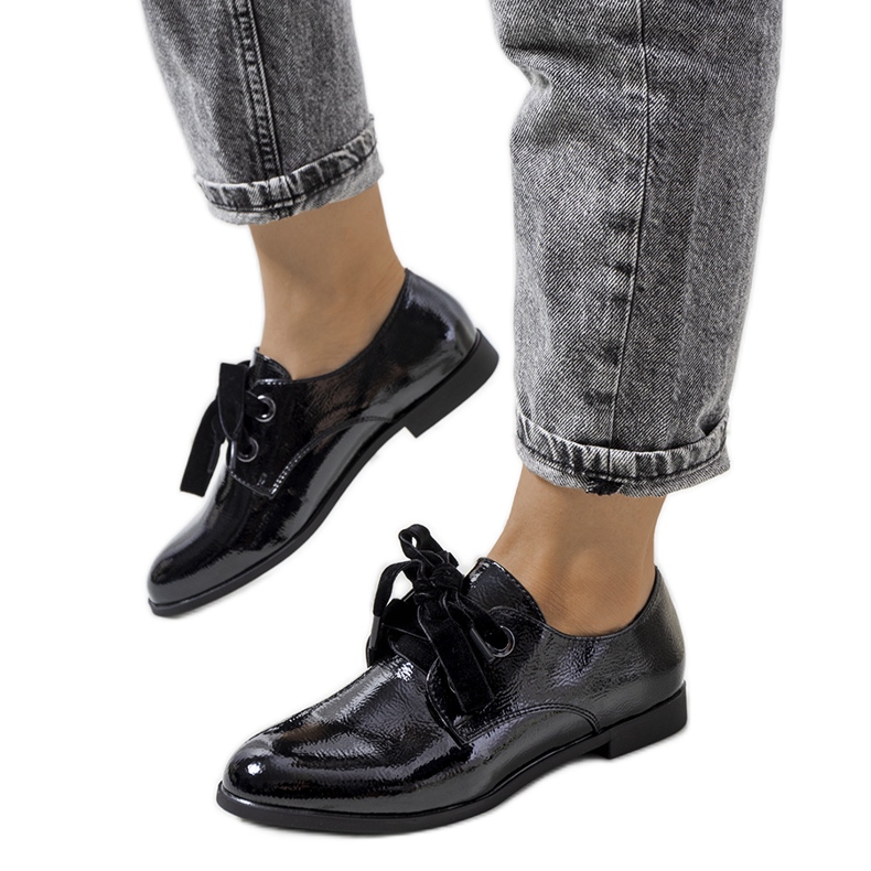 Scarpe laccate nere di Munter nero