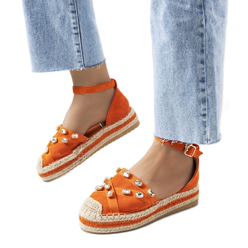 Espadrillas arancioni con zirconi Dide arancia