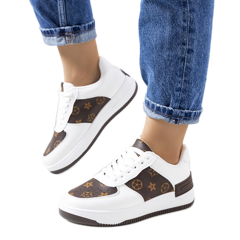 BM Sneakers Djenna da donna bianche e marroni bianca marrone giallo