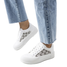 Sneakers bianche sulla piattaforma Birkett bianco grigio