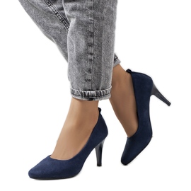 Décolleté blu navy su tacco a spillo Cameron
