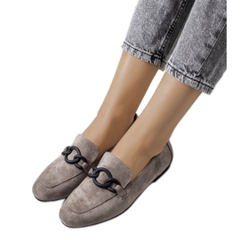 Scarpe in pelle grigia di Dante grigio
