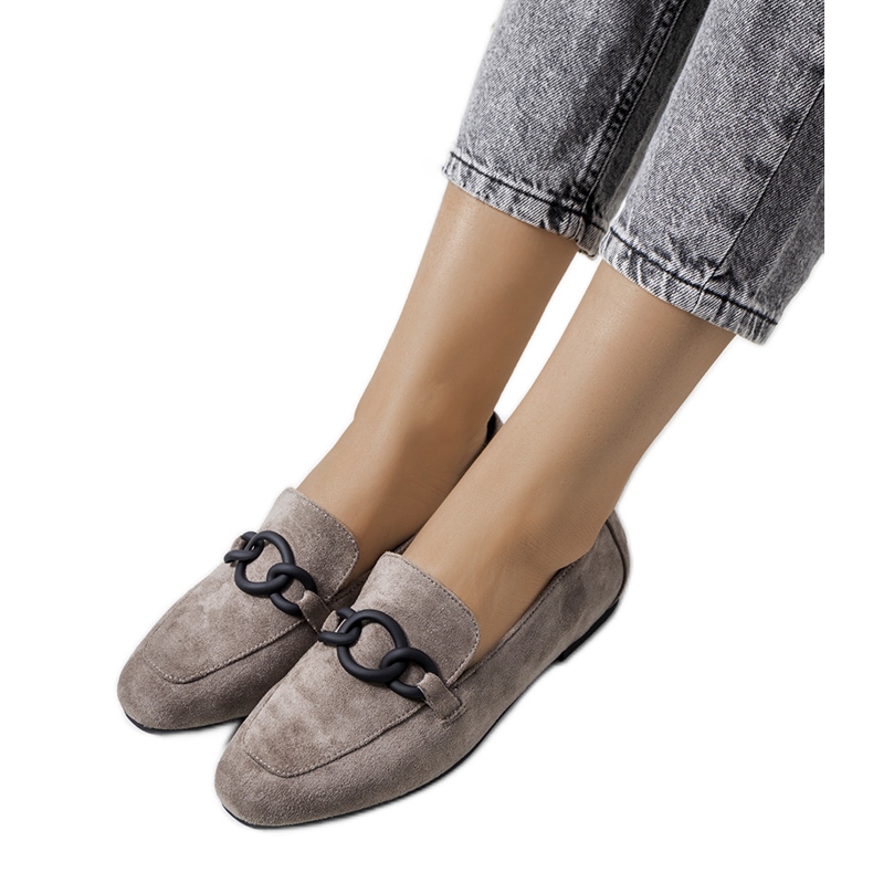 Scarpe in pelle grigia di Dante grigio