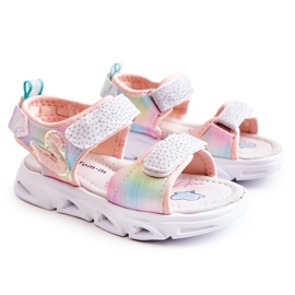 PJ2 Sandali Classici Da Bambino Con Velcro Darrin Multicolor rosa multicolore