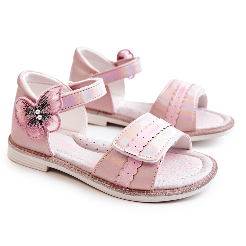 PJ2 Sandali Per Bambini Con Una Farfalla Rosa Nicoll