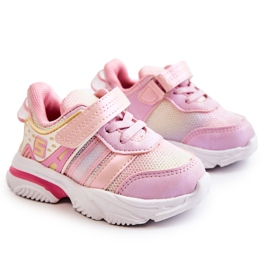 PJ2 Scarpe Sportive Leggere Per Bambini Con Velcro Rosa Akella