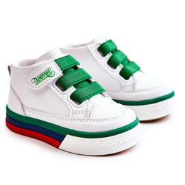 PA1 Sneakers alte da bambino bianche e verdi Baxter ['bianco', 'verde'] bianca