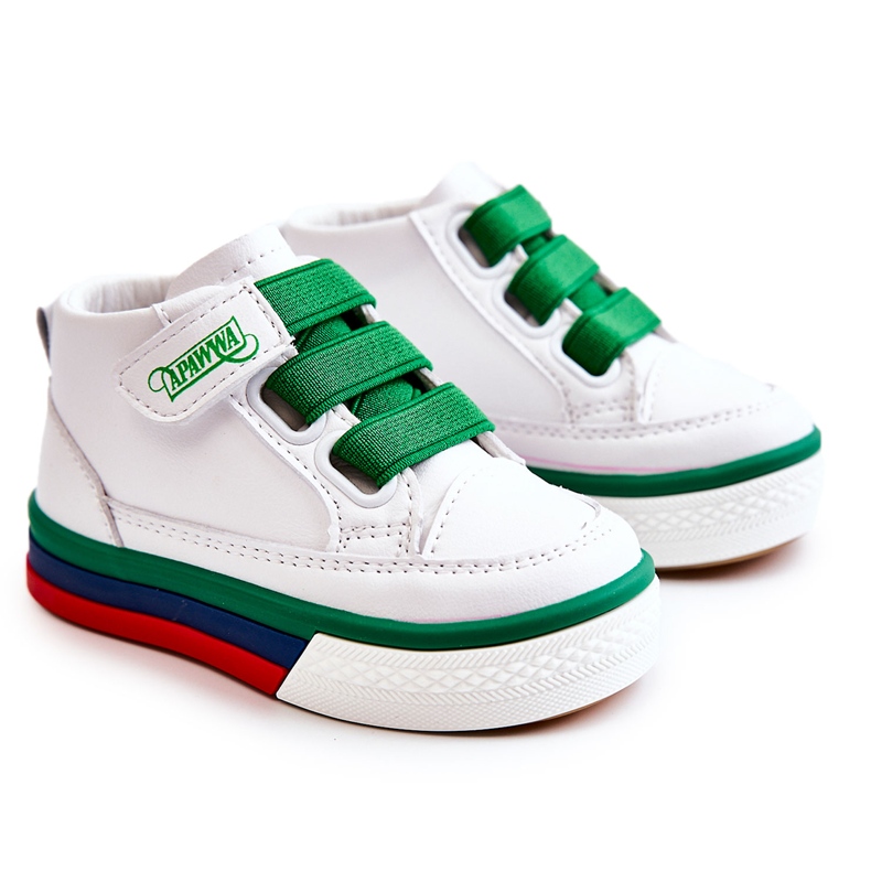 PA1 Sneakers alte da bambino bianche e verdi Baxter ['bianco', 'verde'] bianca