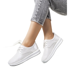 Sneakers Serra in pelle argento d'argento