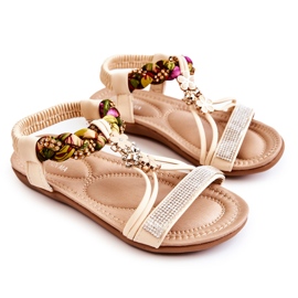 Sandali slip-on per bambini Beige Sammi d'oro