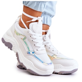 PG1 Sneakers da donna bianche Callisto lucide bianco