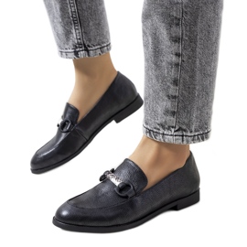 Scarpe in pelle nera di Prins nero