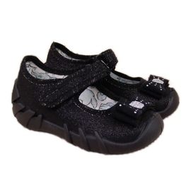 Pantofole Ballerine Bambina Con Velcro Befado Nere nero