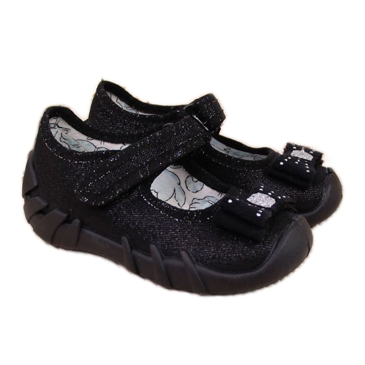 Pantofole Ballerine Bambina Con Velcro Befado Nere nero