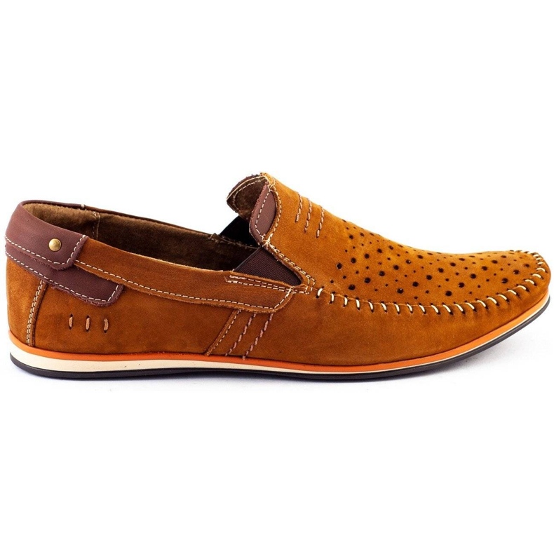 KOMODO Scarpe uomo mocassini 876 summer camel marrone arancia