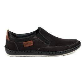 Kampol Mocassini da uomo in pelle 51KAM neri nero