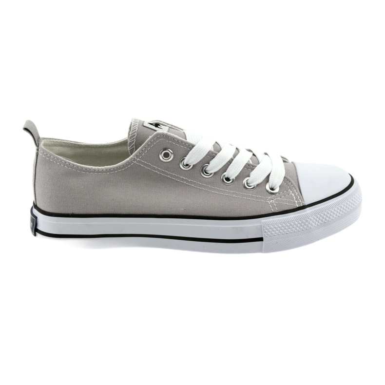 Sneakers allacciate scarpe da donna American Club grigie grigio
