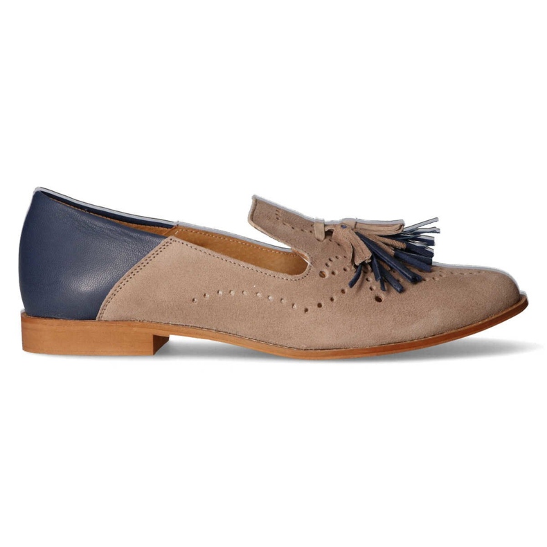 Mocassini Filippo 04484-04/00-5 Camoscio Beige + Blu Navy
