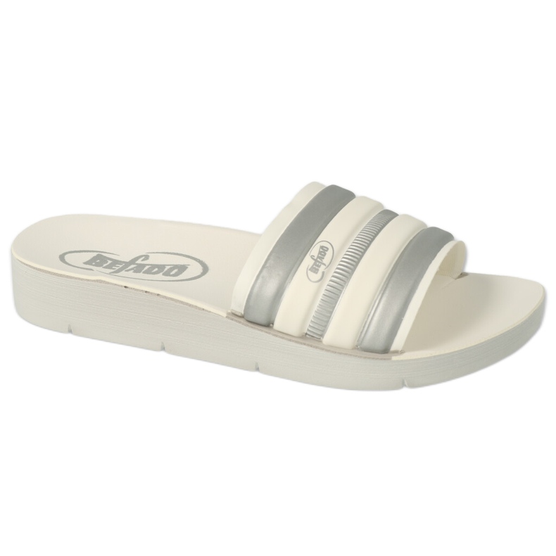 Flip per bambini in schiuma Befado 067Y001 White con strisce grigie bianca