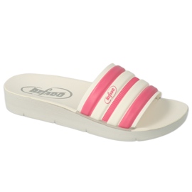 Flip per bambini in schiuma di befado 067y002 bianco con strisce rosa