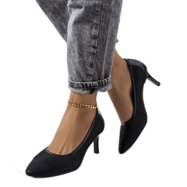 Décolleté nere traforate su tacco a stiletto Carling nero
