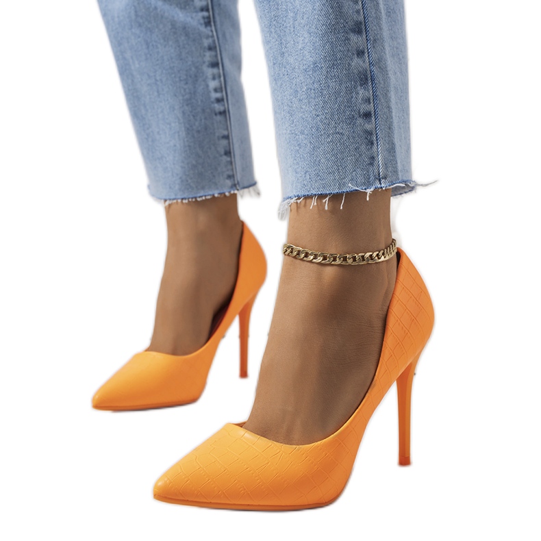 Tacchi Ebano arancio neon arancia