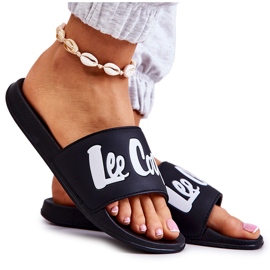 Lee Cooper LCW-22-42-1004 Pantofole da donna nere bianco nero