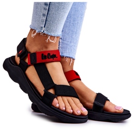 Sandali sportivi da donna Lee Cooper LCW-22-34-0954L Nero-Rosso