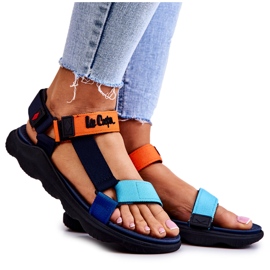 Sandali sportivi da donna Lee Cooper LCW-22-34-0953L Multicolor blu navy blu arancia