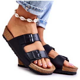 Ciabatte Donna Fibbie Inblu NM000028 Nere nero