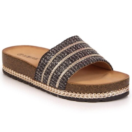 Ciabatte con plateau nere W S. Barski nero