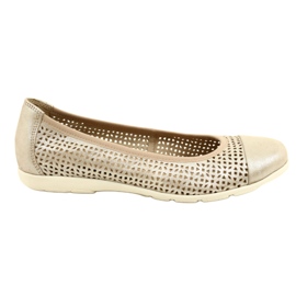 Ballerine traforate da donna Caprice 22151-28 354 Beige - metallizzato
