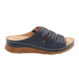Evento Flip-flop femminile con un pattern blu navy 22SD98-4536