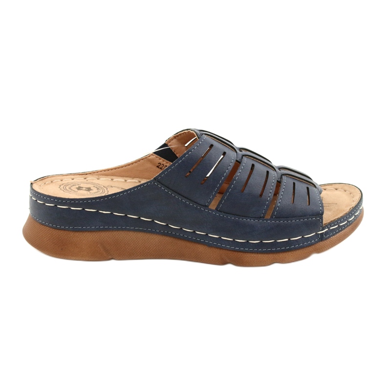 Evento Flip-flop femminile con un pattern blu navy 22SD98-4536