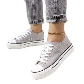 Sneakers grigie sulla piattaforma Wessel grigio