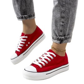 Sneakers rosse sulla piattaforma Wessel rosso
