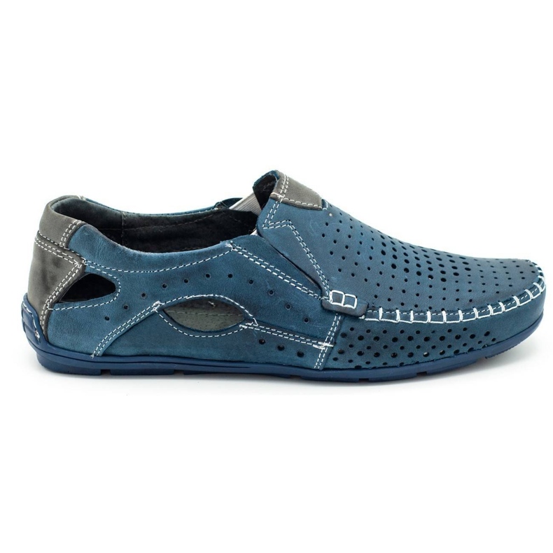 Olivier Mocassini estivi 901 da uomo, colore blu navy