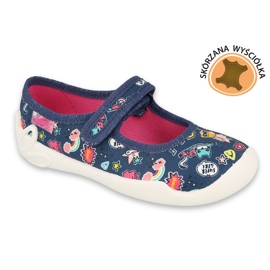 Slifori per bambini di Befado 114x482 blu navy con applicazioni colorate
