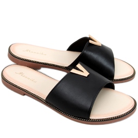 Ciabatte per il viso da donna Willow Black nero